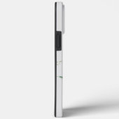 牛の鼻にキスする花の水彩画 グレー ファームアニマル Case-Mate iPhoneケース (裏面 / 右)