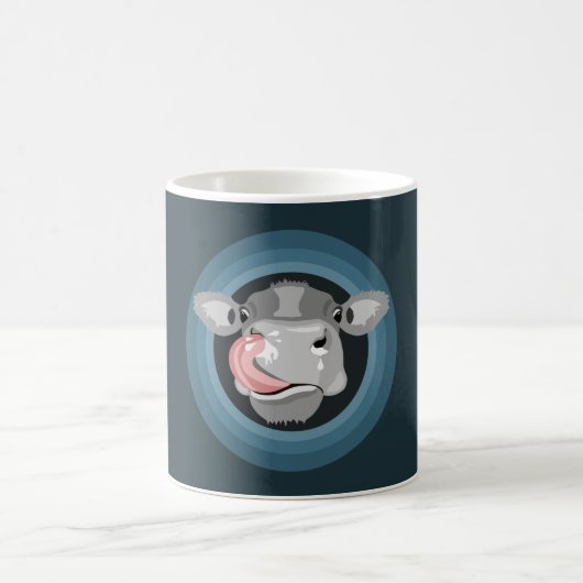 牛の鼻をなめる コーヒーマグカップ (中央)