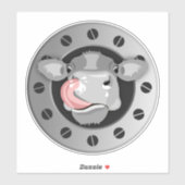 牛の鼻をなめる シール (シート)