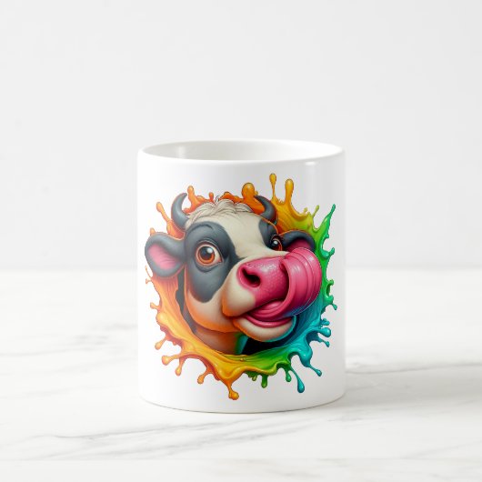 牛の鼻を拭く コーヒーマグカップ (中央)