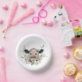 牛の鼻キス花の水色の灰色の農業動物 ペーパーボウル (パーティー)