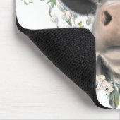 牛の鼻キス花の水色の灰色の農業動物 マウスパッド (コーナー)