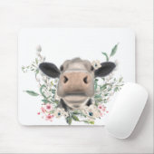 牛の鼻キス花の水色の灰色の農業動物 マウスパッド (マウス)