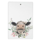 牛の鼻キス花の水色の灰色の農業動物 ミニクリップボード (裏面)