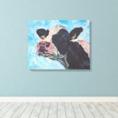 牛の03.0556アイリッシュフレザン牛 キャンバスプリント (インサイチュ (ウッドフロア))