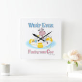 牛の2 スクエア壁時計 (ホーム)