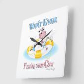 牛の2 スクエア壁時計 (傾斜)