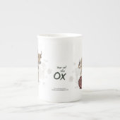 牛の〔占星術の〕十二宮図の年中国の ボーンチャイナマグカップ (正面)