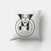 牛の〔占星術の〕十二宮図 – 幾何学模様Oxアクセントクッション クッション (裏面)