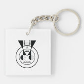 牛の〔占星術の〕十二宮図 – 牛の幾何学記号 キーホルダー (裏面)