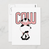 牛のTシャツとギフト ポストカード (正面/裏面)