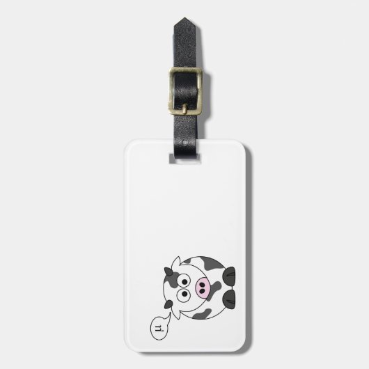 牛はμを言います ラゲッジタグ (正面縦)