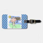 牛はより多くの本を読みました ラゲッジタグ (正面横)