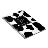 牛はパターンノート|のモノグラムのアニマルプリントに斑点を付けます ノートブック (右側)