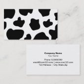 牛はパターン名刺|のアニマルプリントに斑点を付けます 名刺 (正面/裏面)
