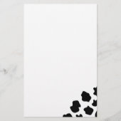 牛はパターン文房具|のおもしろいなアニマルプリントに斑点を付けます 便箋 (正面)
