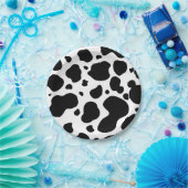 牛はパターン白黒アニマルプリントに斑点を付けます ペーパープレート (パーティー)