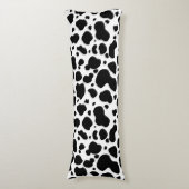 牛はパターン白黒アニマルプリントに斑点を付けます ボディピロー (正面縦)