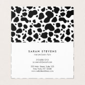 牛はパターン白黒アニマルプリントに斑点を付けます 名刺 (内部フラット)