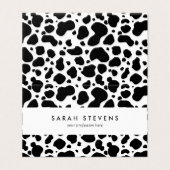 牛はパターン白黒アニマルプリントに斑点を付けます 名刺 (外部フラット)