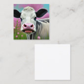 牛は一般的に飼われている家畜化された哺乳類である スクエア名刺 (正面/裏面)