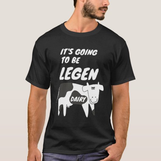 牛は伝説になる 牛のパロディ Tシャツ (正面)