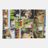 牛は写真コラージュを生み出し キッチンタオル (横)