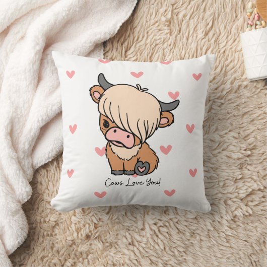 牛は子供を愛する クッション (ブランケット)