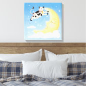 牛は月から飛び降りた キャンバスプリント (インサイチュ (寝室))