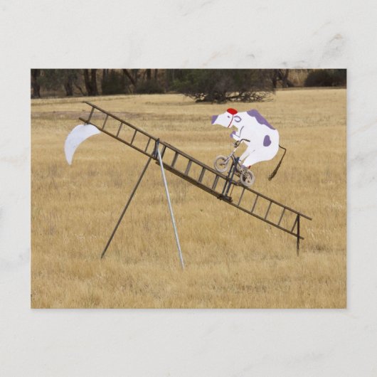 牛は月から飛び降りた ポストカード (正面)