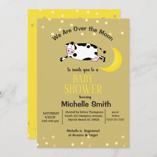 牛は月から飛び降りた 招待状 (正面/裏面)