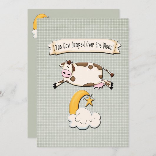 牛は月から飛び降りた 案内状 (正面/裏面)