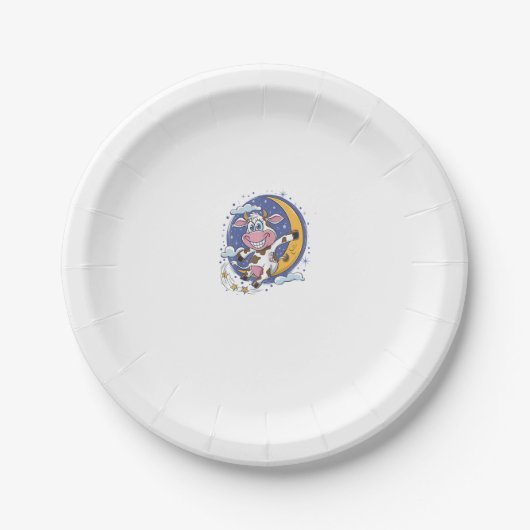 牛は月に飛び乗る ペーパープレート (正面)