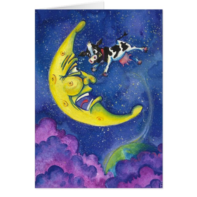 牛は月に飛び込みました (正面)