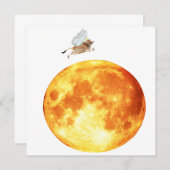 牛は月のカードを飛び越えた 招待状 (正面/裏面)