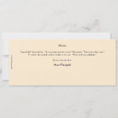 牛は月の平らなグリーティングカードを飛び越えた カード (裏面)