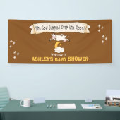 牛は月の歓迎を飛び越えた 横断幕 (トレードショー)