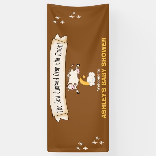 牛は月の歓迎を飛び越えた 横断幕 (縦)