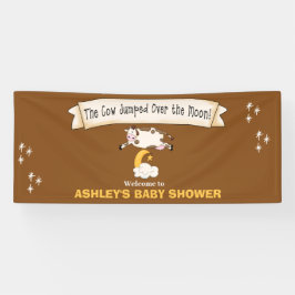 牛は月の歓迎を飛び越えた 横断幕