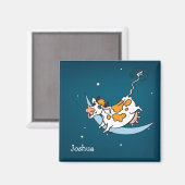 牛は月の磁石の上を飛び越えた マグネット (正面/裏面)