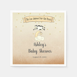 牛は月の赤ん坊のシャワーを飛び越えた スタンダードカクテルナプキン