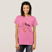 牛は月のTシャツおよびギフトを飛び越します Tシャツ (正面フル)