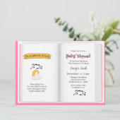 牛は月女の子の赤ちゃんシャワーを飛び越えた 招待状 (スタンド正面)