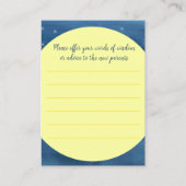 牛は月芸術赤ちゃんシャワーアドバイスを飛び越えた エンクロージャーカード (裏面)