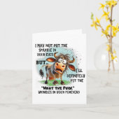 牛は目の輝きを失うも病気だ カード (黄色い花)