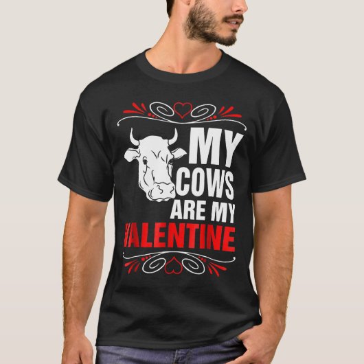 牛は私のバレンタイン Tシャツ (正面)