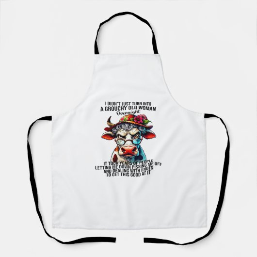 牛は私はちょうど不機嫌な老婆Ovに変わらなかった エプロン (正面)