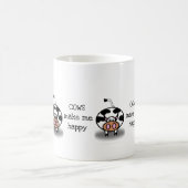 牛は私を幸せにさせます コーヒーマグカップ (中央)
