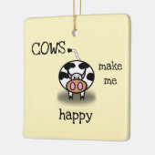 牛は私を幸せにさせます セラミックオーナメント (左)