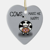 牛は私を幸せにさせます セラミックオーナメント (右)